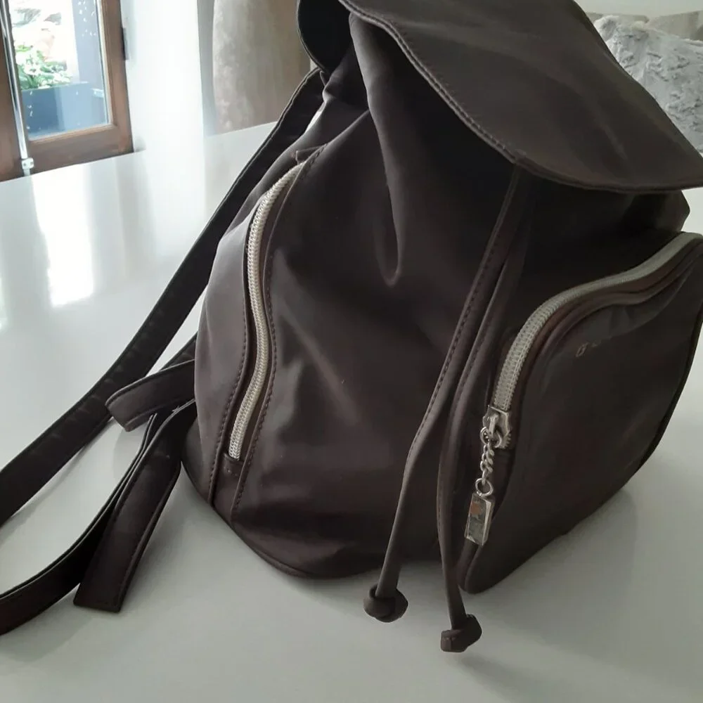 Brown Guess Backpack - rubberized surface